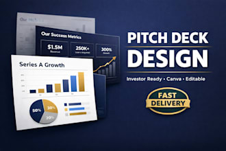 design high converting canva pitch deck for startups and investors