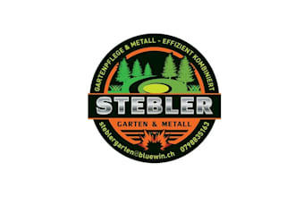 design monogram classic lawn service logo