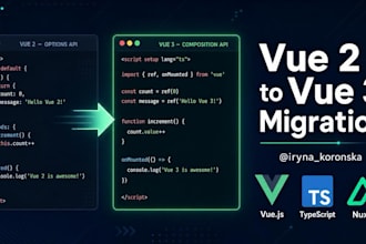 migrate your vue 2 application to vue 3 composition API
