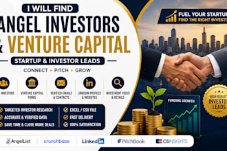 find angel investors, venture capital and startup funding leads