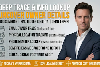 trace and find email owner info, location trace and phone number trace lookup