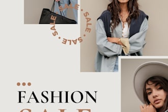 design a professional fashion flash sale poster or flyer