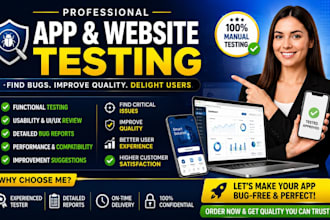do QA testing, app testing, website testing, and ios app review