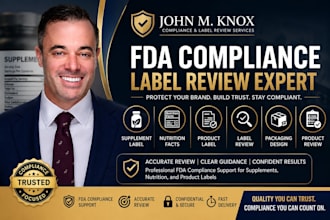 do fda compliance, supplement label, nutrition facts and product label review