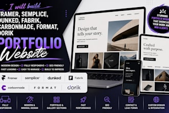 build framer semplice dunked fabrik carbonmade format dorik portfolio website