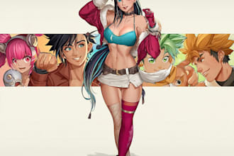 make cute anime relationship and duo illustration