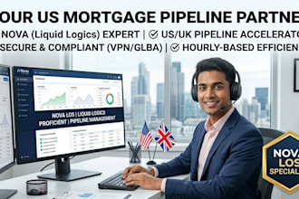 process US mortgage loan files, do data entry and manage your pipeline in crms