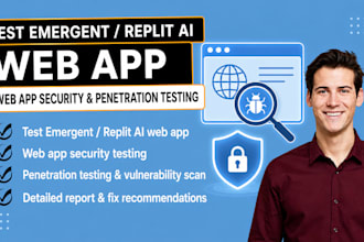test emergent replit ai web app security penetration testing