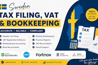 do sweden tax filing, vat and bookkeeping using quickbooks xero fortnox