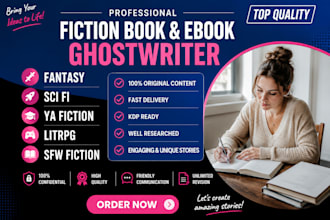 write fantasy, sci fi, ya, litrpg, and sfw fiction stories
