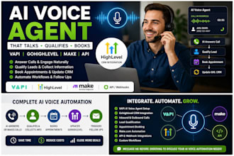build ai voice agent with vapi gohighlevel make and API integration