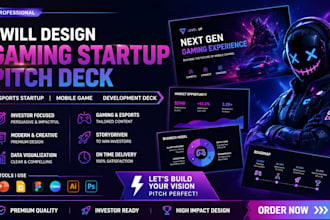 design gaming startup pitch deck esports startup deck mobile game pitch deck