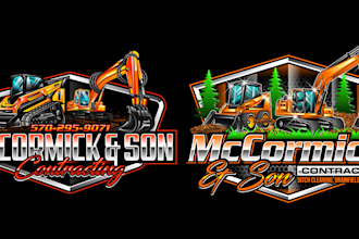 design superb unique contracting logo with satisfaction guaranteed