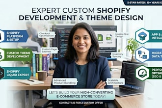 build, design or redesign shopify website, shopify store design