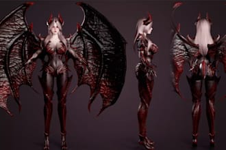 remodel 3d fantasy stylized character,modular warrior,cgi blendshapes,vrm avatar