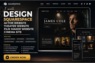 design squarespace actor website theater website film maker website cinema site