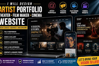 design artist portfolio website theater website film maker website cinema site