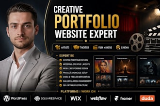 design artist portfolio website theater website film maker website cinema site