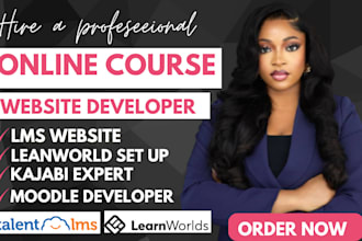create interactive online course, on talentlms, learnworld, kajabi, moodle lms