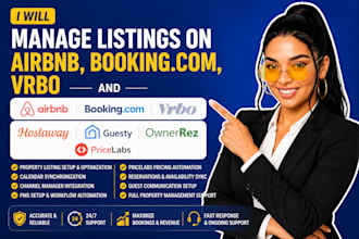 manage listings on airbnb booking vrbo hostaway guesty ownerrez and pricelabs