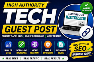 build high authority tech backlinks and tech guest post