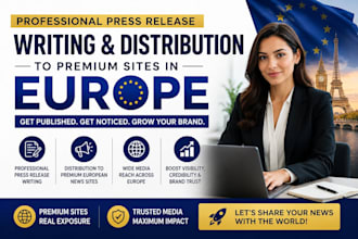 write and distribute your press release to premium sites in europe