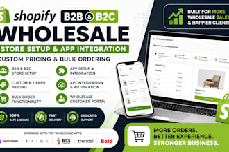 setup shopify b2b wholesale b2c store with custom pricing apps API integration