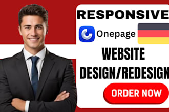 design professional onepage io german website and landing page using onepage io