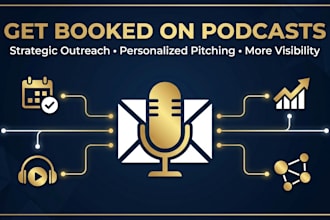 do podcast guest booking and personalized email outreach