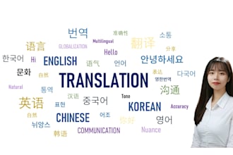 translate and proofread english, chinese to korean