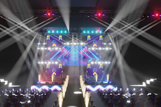design stage design, 3d lighting stage with 3d rendering design