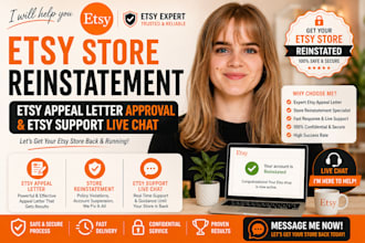 do etsy store reinstatement appeal letter, etsy suspension reopen and live chat