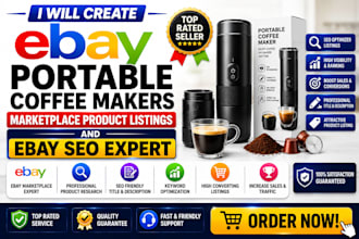 create ebay portable coffee makers marketplace product listings ebay seo