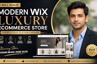 build a modern wix luxury ecommerce store for boutique clothing brands