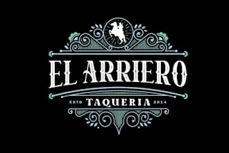 design monogram restaurant taqueria logo