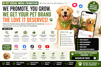 promote and manage your pet social media for growth and engagement