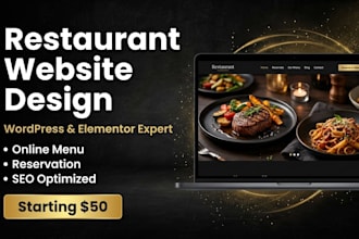 build a restaurant website with menu and booking in wordpress