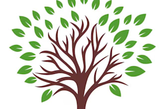 make awesome tree logo design with lawn landscapes