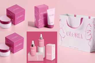 design cosmetic label, skincare label, tube label, skincare logo cream jar label