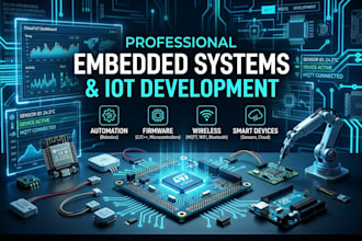 develop embedded systems and iot microcontroller projects