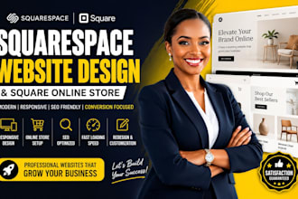 design or redesign squarespace website and square online store