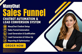 manychat sales funnel, chatbot automation, lead conversion system