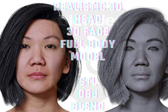 model 3d head sculpt, 3d bust statues, face scan, 3d head bust, full body print