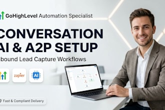 configure ghl conversation ai, a2p text back workflow, ghl inbound lead capture