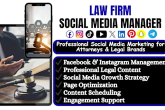 be your law firm social media manager for attorneys and legal brands