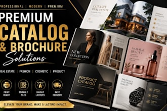 design product catalog, fashion lookbook and brochure