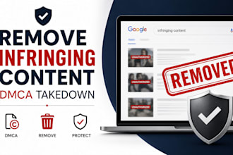 remove infringing content, images and links from google under dmca
