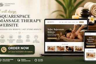 design squarespace massage therapy website massage spa website hot stone website