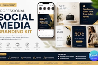 design a professional social media branding kit