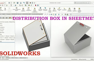 design sheet metal enclousure with dxf laser cutting fabrication design